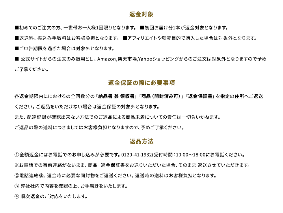 多くの方にお試していただきたいから45日間全額返金保証書